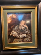 Porcelanowy obraz -- Rosenthal wg, Koninck sygnowany ,oprawiony