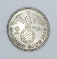 NIEMCY - III RZESZA - 2 REICHSMARK 1938 B (2) - Wiedeń - Hindenburg
