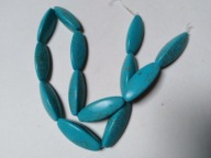 H5- TURKUS - cygaro faset - 30x10mm - 6 sztuk