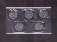 USA - 2001 rok - zestaw menniczy - 5 monet 1/4 Dolar - mennicze - mennica P