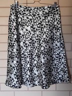 Czarno-biała spódnica wzór geometryczny 40 / M/L