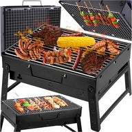 Grill Turystyczny 2w1 – Przenośny, Węglowy, z Uchwytami