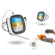 CYFROWY TERMOMETR DO WĘDZARNI GRILLA MIĘSA SONDA Z ALARMEM I TIMEREM