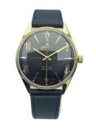 MĘSKI POZŁACANY MECHANICZNY ZEGAREK ATLANTIC WORLDMASTER LATA 70-TE - IDEAŁ