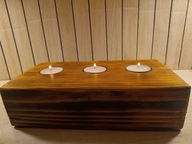 Świecznik drewniany 25cm