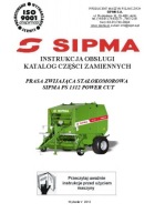 SIPMA PS 1312 Power Cut- instrukcja obsługi, katalog części prasy (2012-14)