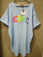 Sukienka, tunika niebieska bawełna r. Uni, MOOIJ italy !!!