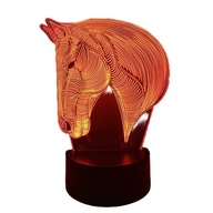 Lampka Nocna Dla Dziecka Led Statuetka Koń Konik Zwierzę RGB