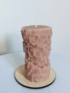 Świeca sojowa wolnostojąca rustykalna pszczoły. Podstawka gratis