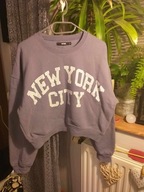 BLUZA DAMSKA OVERSIZE KRÓTKA FIOLET R.S