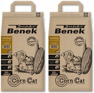 ZESTAW 2X14L ŻWIREK DLA KOTA KUKURYDZIANY GRUBY SUPER BENEK CORN CAT GOLDEN