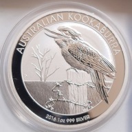 Kookaburra Moneta Srebro 1 Dollar Ag 999 2016