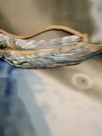 Piękny stateczek malowany na drewienku