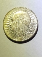 5 ZŁ GŁOWA KOBIETY 1933 r. z mennicą- oryginał srebro