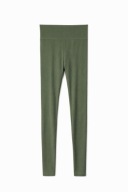 Zielone prążkowane legginsy Pep & Co S wysoki stan bezszwowe seamless