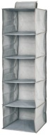 Organizer wiszący Monolog tkaninowy szary na ubrania 30x30x100 cm