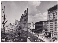 Warszawa ul. Krucza ruiny 1945/61r. nakład 300 sztuk WIELKA 132 x 180 mm.