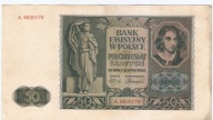 50 Złotych 1941 seria A68 Generalne Gubernatorstwo ( 1939-1944 )