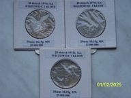 20 zł 1974,75,76 zestaw rocznikowy bcm!!