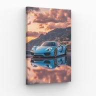 Obraz na płótnie 30x40 Porsche 918 Spyder górskie niebo | Prezent