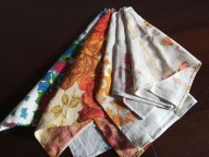 ŚCIERKI KUCHENNE LNIANE 71 / 47 cm. JAK NOWE.5 szt. d