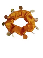 Scrunchie gumka do włosów złota z cekinami