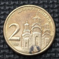 *SERBIA [1894]*2 dinary 2009 Świątynia Monaster Gračanica Prisztina, Kosowo