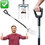 WIDŁY OGRODOWE METALOWE SREBRNE PORĘCZNE LEKKIE 123cm WYTRZYMAŁE | CELLFAST