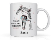 Śmieszny kubek z imieniem dla przyjaciółki siostry na prezent na urodziny