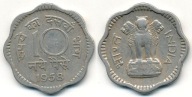 Indie 10 Paise - 1958r ... Monety