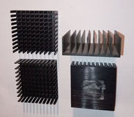radiator aluminiowy chłodzenia 55X58X20 mm 55 X 58 X 20 czarny
