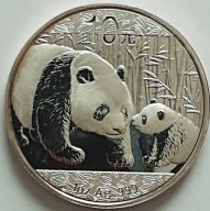 Chińska Panda Moneta Srebro 10 Yuan Ag 999 2011