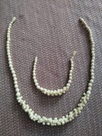 Naszyjnik i bransoletka z kości naturalnej szlachetnej