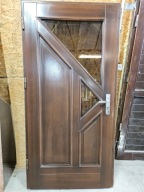 DRZWI Zewnętrzne Drewniane Sosnowe Wejściowe 104x208cm