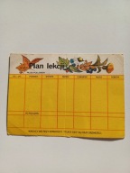 PLAN LEKCJI DLA UCZNIA Z KALENDARZYKIEM NA ROK 1982 REKLAMA BANKU PKO PRL