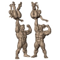 Carnival Circus Clown Strong Clown Siłacz Diorama Pinup RPG Druk 3D NSFW