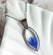 Naszyjnik z niebieskimi kwiatami chabra, prezent na Święta dla Mamy