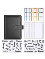 Binder A6 czarny budżetownik segregator budżetowy oszczędzanie