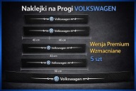 5 Szt Karbonowe naklejki Ochronne na progi VOLKSWAGEN Golf Tiguan TRoc Polo