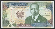 Kenia 10 shilling 1990 - Arap Moi - AK - stan bankowy UNC