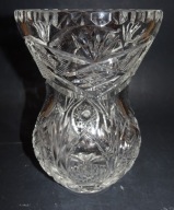 Wazon kryształowy PRL, kryształowy wazon vintage, kryształ Prl, retro