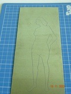 grafika matryca metaloryt blacha akt kobieta