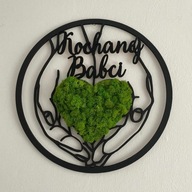 Serce chrobotek, prezent na dzień babci