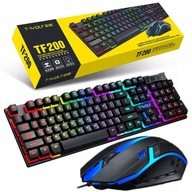 ZESTAW GAMINGOWY KLAWIATURA MYSZ RGB | ANTI-GHOSTING 1200 DPI NOWY HIT
