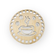 Baza pod podkładkę na kubek 10cm do szydełkowania sklejka 3mm grawer