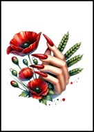 A2 PLAKAT DO SALONU MANICURE URODY, PLAKAT DLA KOSMETYCZKI PAZNOKCIE LAKIER