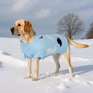 Ubranko Sweter dla psa z golfem Ciepły r. L Niebieski