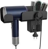 DB42 Uchwyt na suszarkę bez wiercenia czarny organizer łazienkowy