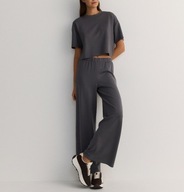 Spodnie z szeroką nogawką wide leg Reserved 38 M