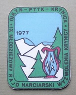 Naszywka PTTK IX Rajd Narciarski Wyzwolenia Krynicy 1977